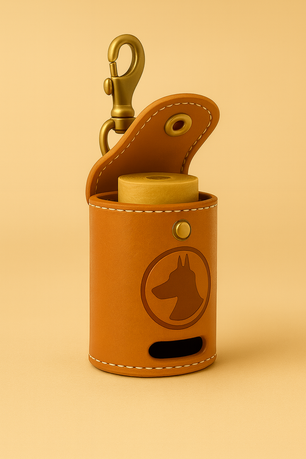 Full Grain Leather Dog Bag Dispenser