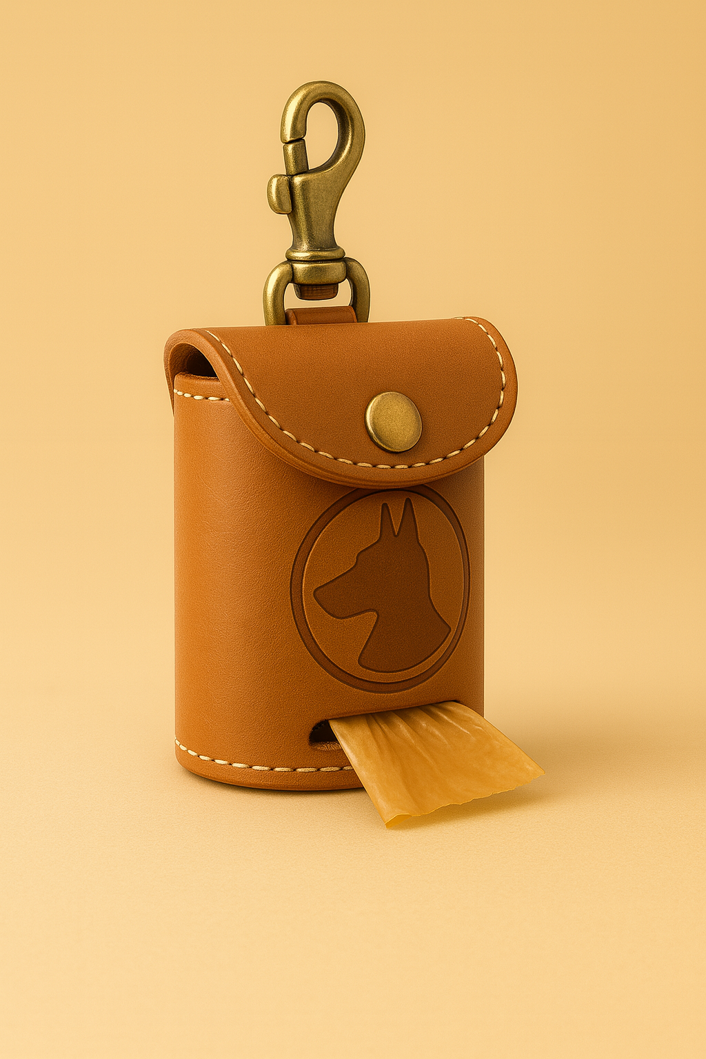 Full Grain Leather Dog Bag Dispenser