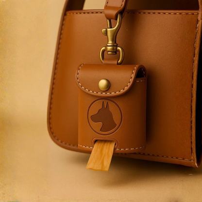 The Signature Leather Bag Dispenser
